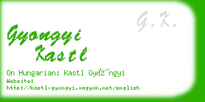 gyongyi kastl business card